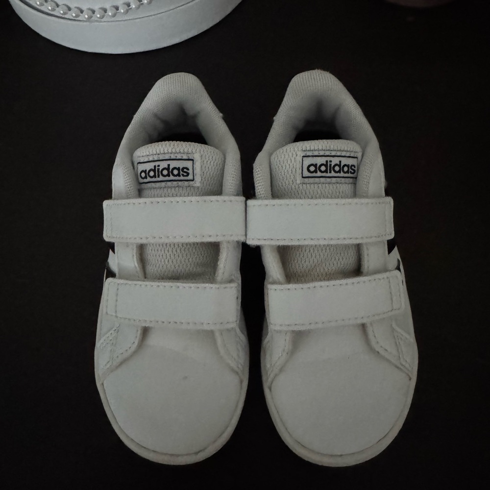 Adidas Kids White Sneakers